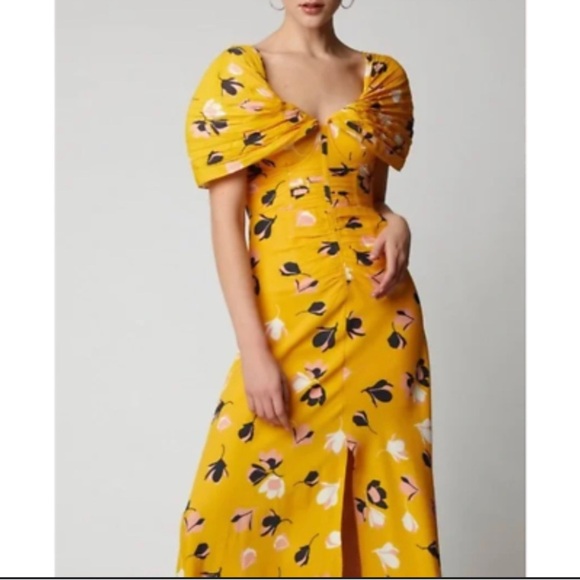 Self-Portrait Dresses & Skirts - Self-Portrait Yellow Floral Maxi Dress